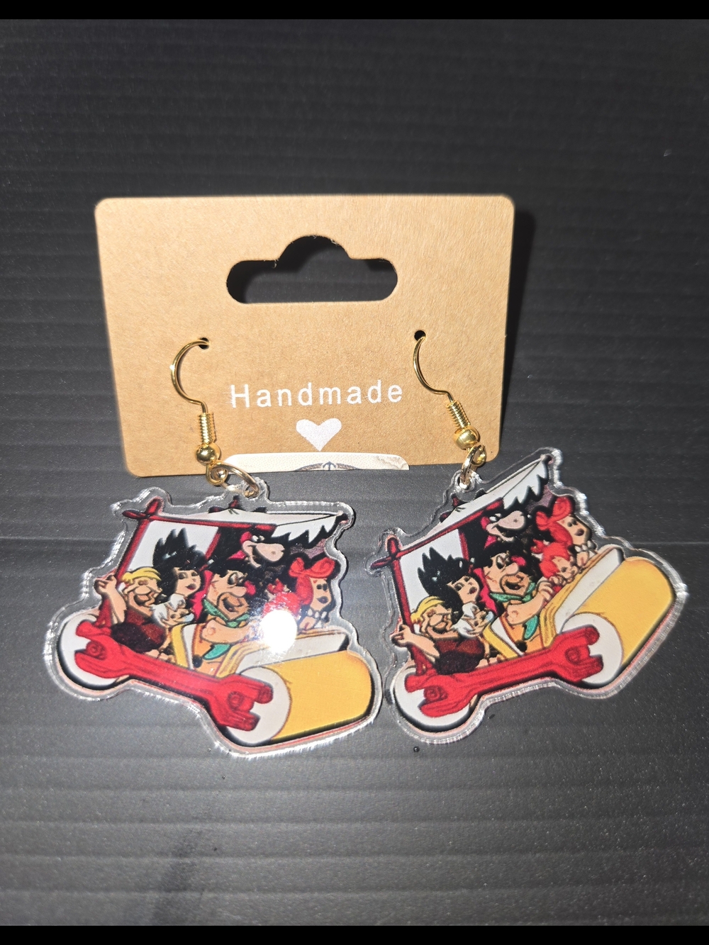 Yabba Dabba Doo! Handmade Flintstones Earrings